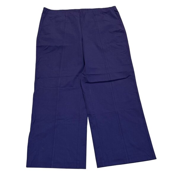 Isaac Mizrahi Wide Leg Pants Plus Size 24 Lilac Purple Stretch 24/7 Pull On - Picture 2 of 16
